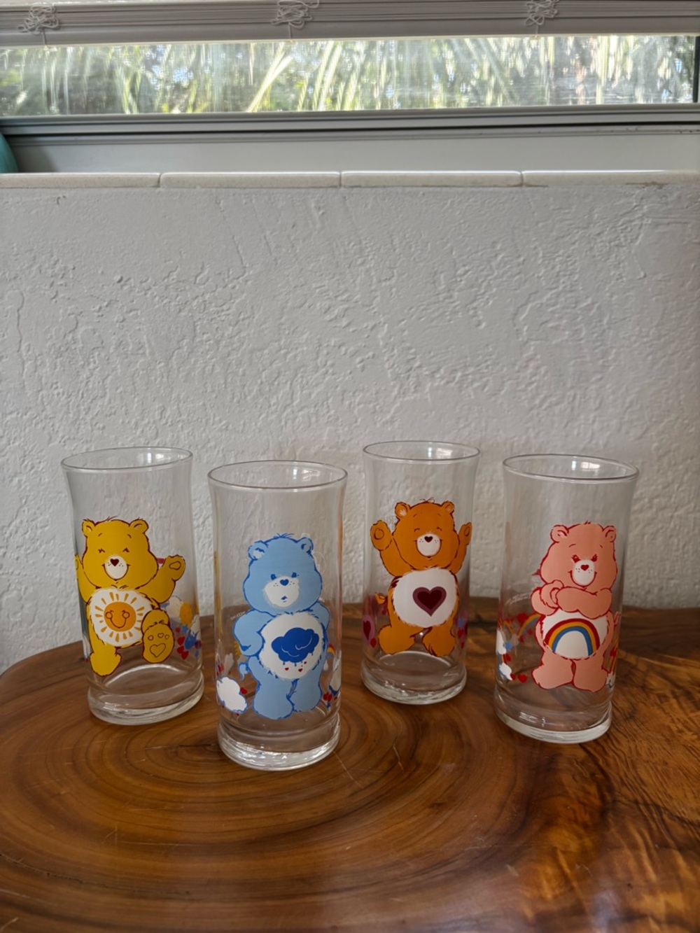 Vtg 1983 Care Bears Pizza Hut Collectors Series Glasses Set Of 4